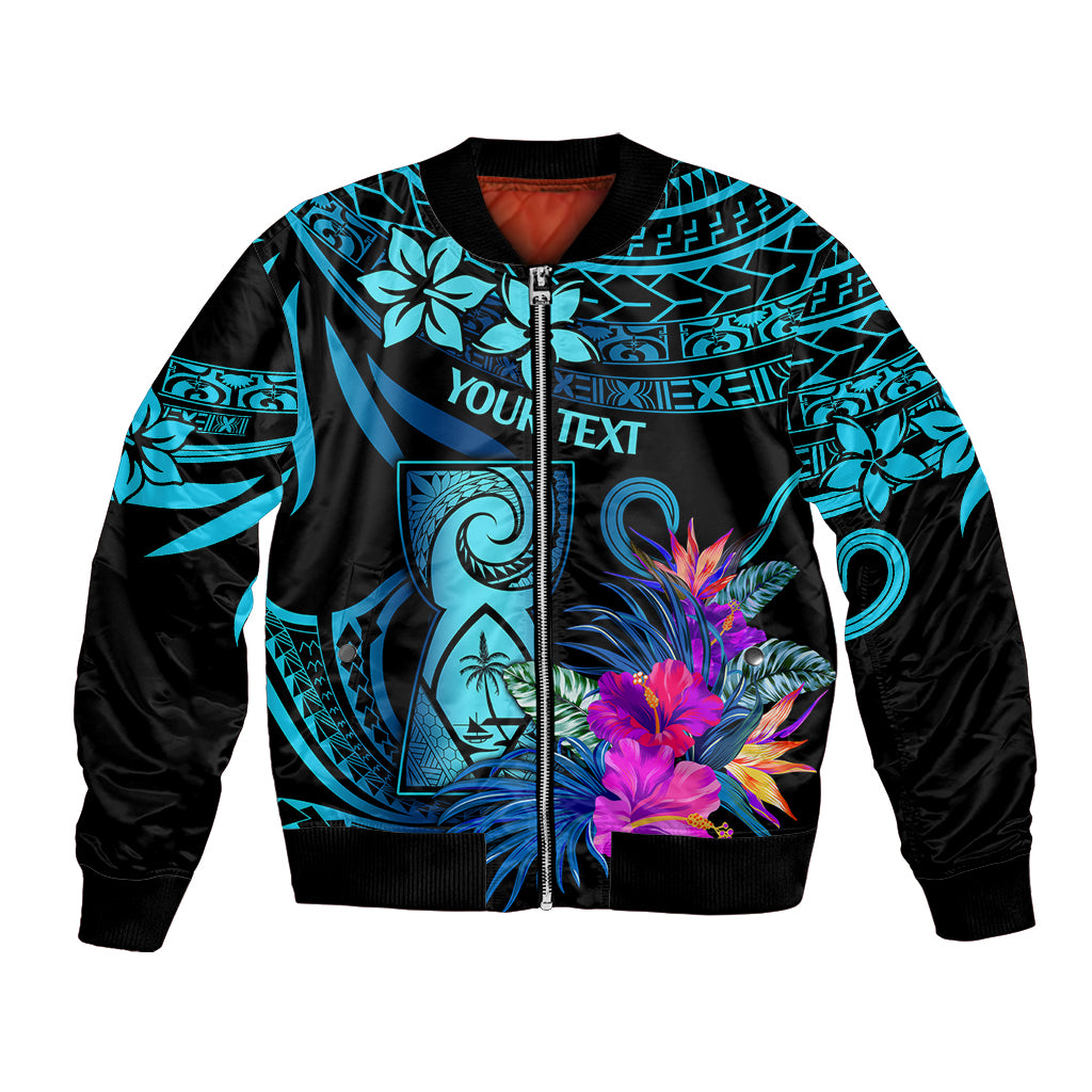 Custom Polynesian Guam Bomber Jacket With Latte Stone Happy Liberation Day LT9 - Wonder Print Shop