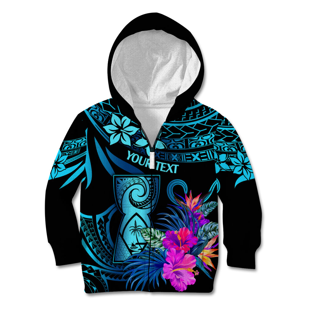 Custom Polynesian Guam Kid Hoodie With Latte Stone Happy Liberation Day - Wonder Print Shop