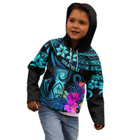 Custom Polynesian Guam Kid Hoodie With Latte Stone Happy Liberation Day - Wonder Print Shop