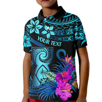 Custom Polynesian Guam Kid Polo Shirt With Latte Stone Happy Liberation Day - Wonder Print Shop