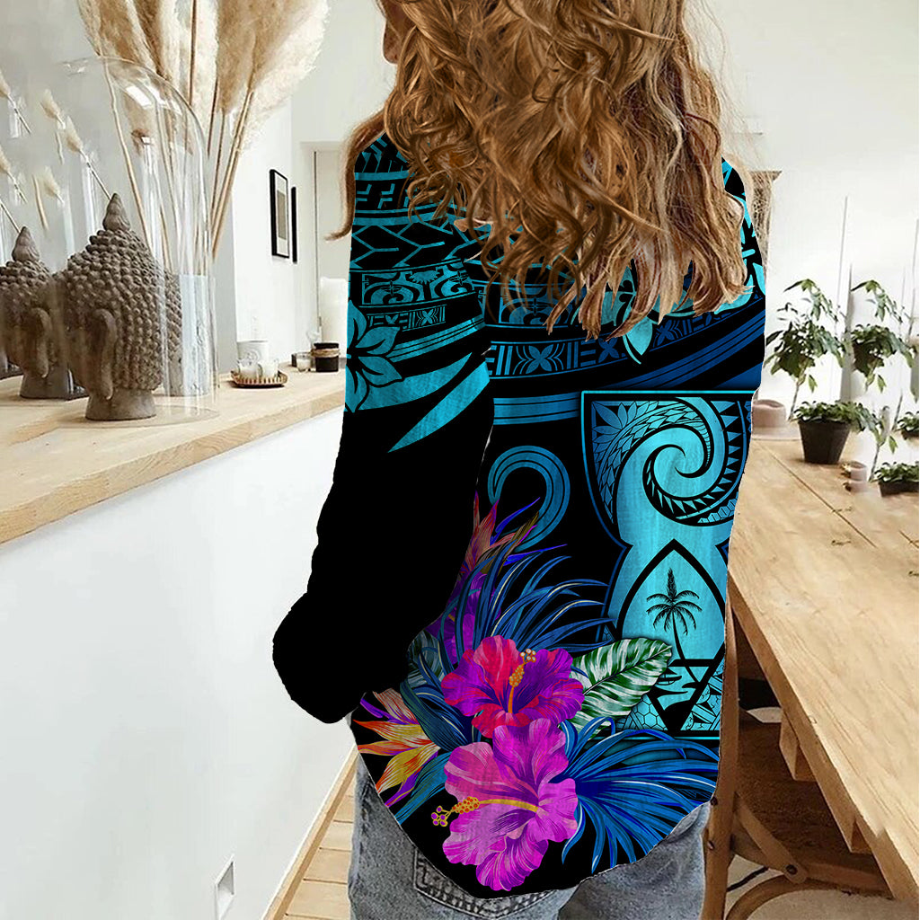 Custom Polynesian Guam Women Casual Shirt With Latte Stone Happy Liberation Day - Wonder Print Shop