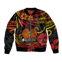 PNG Remembrance Day Bomber Jacket Polynesian Tribal and Poppy LT9 - Wonder Print Shop