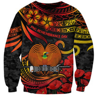 PNG Remembrance Day Sweatshirt Polynesian Tribal and Poppy - Wonder Print Shop