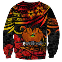 PNG Remembrance Day Sweatshirt Polynesian Tribal and Poppy - Wonder Print Shop