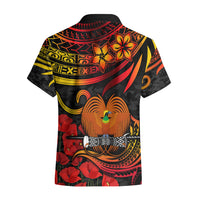 Custom PNG Remembrance Day Hawaiian Shirt Polynesian Tribal and Poppy - Wonder Print Shop