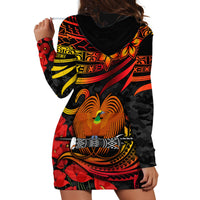 Custom PNG Remembrance Day Hoodie Dress Polynesian Tribal and Poppy - Wonder Print Shop