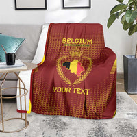 Custom Belgium Football Blanket Royal Belgian 1895 with Map Style