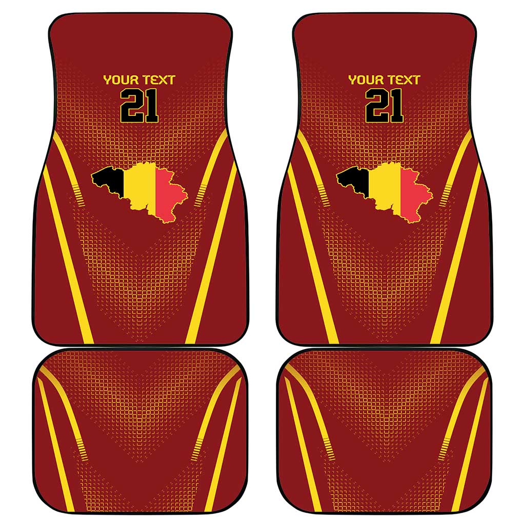 Custom Belgium Football Car Mats Royal Belgian 1895 with Map Style LT9 - Wonder Print Shop