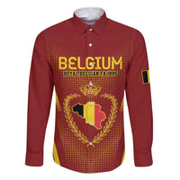 Custom Belgium Football Family Matching Long Sleeve Bodycon Dress and Hawaiian Shirt Royal Belgian 1895 with Map Style LT9 - Wonder Print Shop