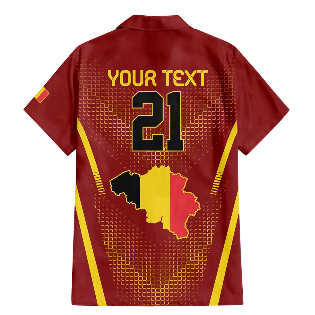 Custom Belgium Football Family Matching Mermaid Dress and Hawaiian Shirt Royal Belgian 1895 with Map Style LT9 - Wonder Print Shop