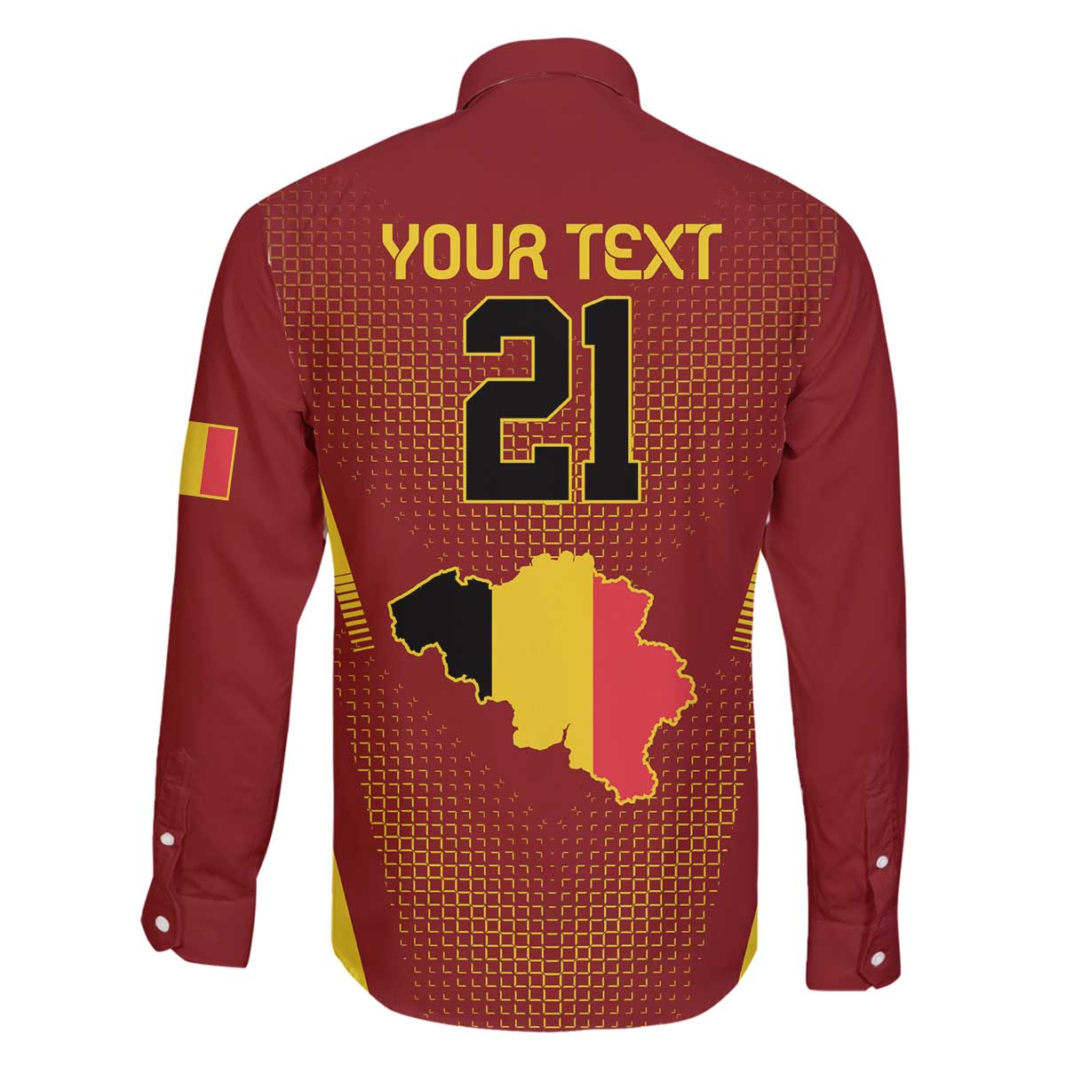 Custom Belgium Football Family Matching Off The Shoulder Long Sleeve Dress and Hawaiian Shirt Royal Belgian 1895 with Map Style - Wonder Print Shop