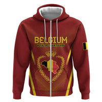 Custom Belgium Football Hoodie Royal Belgian 1895 with Map Style - Wonder Print Shop