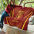 Custom Belgium Football Quilt Royal Belgian 1895 with Map Style - Wonder Print Shop