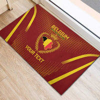 Custom Belgium Football Rubber Doormat Royal Belgian 1895 with Map Style - Wonder Print Shop