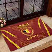 Custom Belgium Football Rubber Doormat Royal Belgian 1895 with Map Style - Wonder Print Shop
