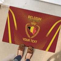 Custom Belgium Football Rubber Doormat Royal Belgian 1895 with Map Style - Wonder Print Shop