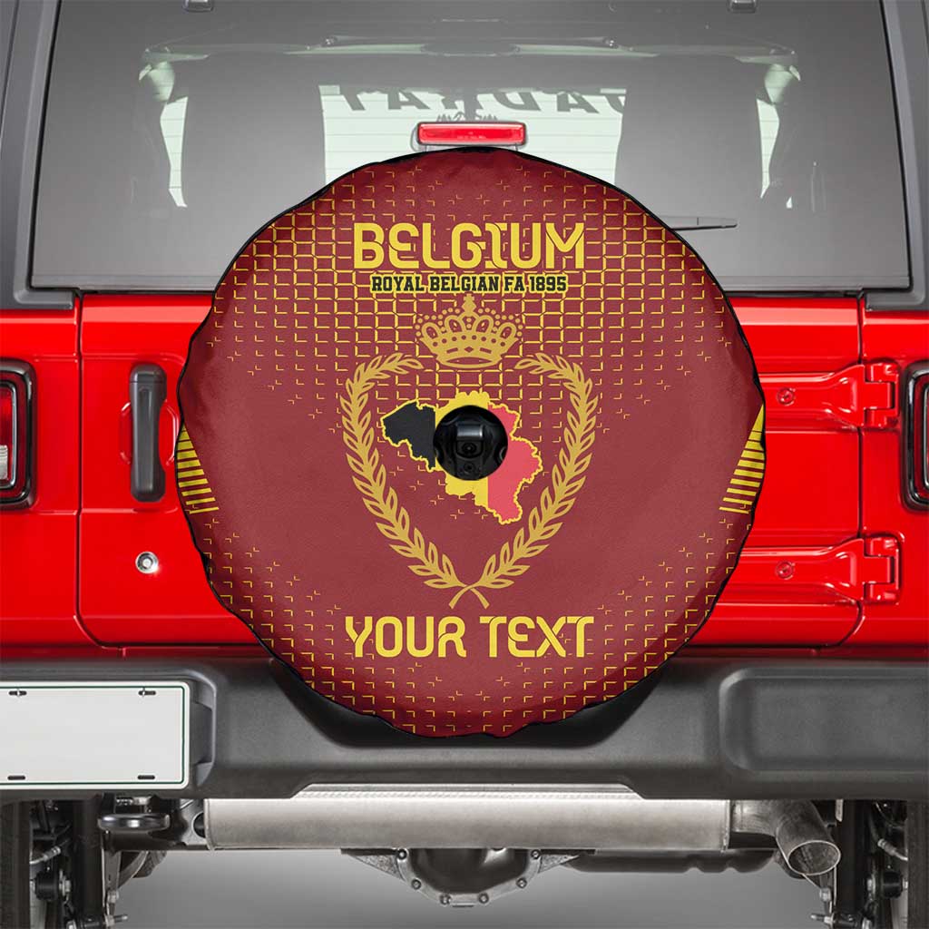 Custom Belgium Football Spare Tire Cover Royal Belgian 1895 with Map Style - Wonder Print Shop