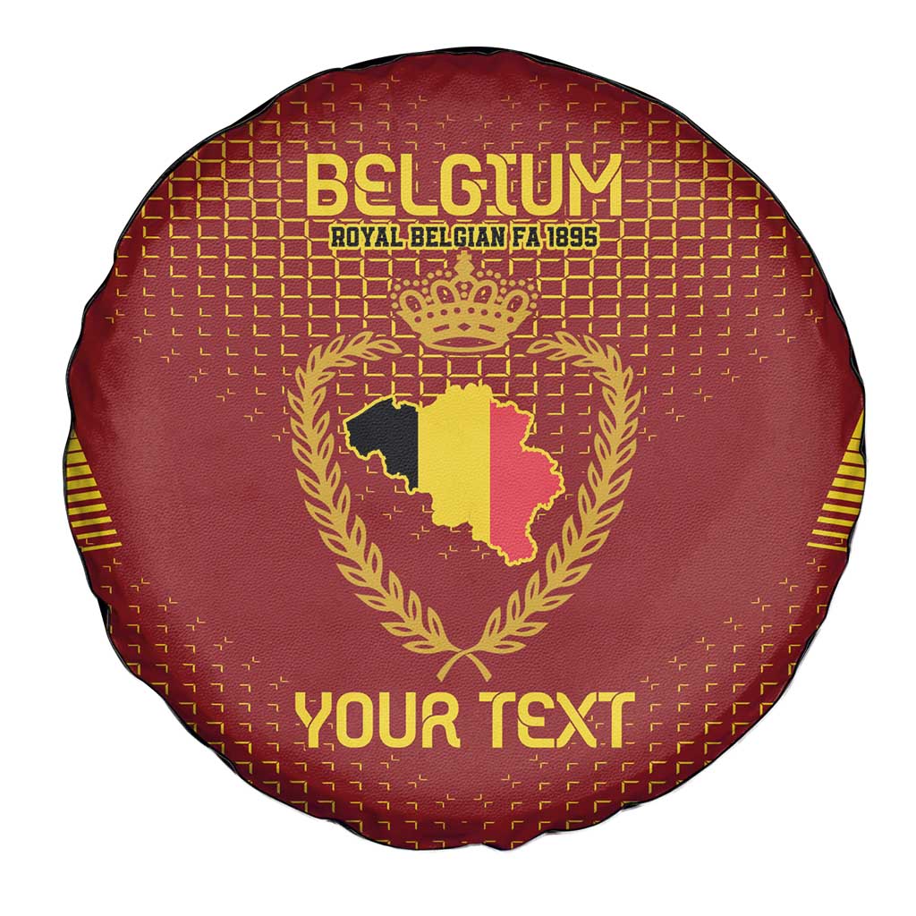 Custom Belgium Football Spare Tire Cover Royal Belgian 1895 with Map Style - Wonder Print Shop
