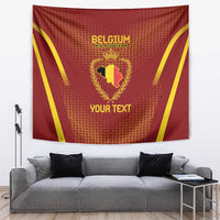 Custom Belgium Football Tapestry Royal Belgian 1895 with Map Style - Wonder Print Shop