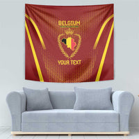 Custom Belgium Football Tapestry Royal Belgian 1895 with Map Style - Wonder Print Shop