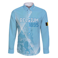 Custom Belgium 1895 Football Family Matching Off The Shoulder Long Sleeve Dress and Hawaiian Shirt De Rode Duivels Come Together - Wonder Print Shop
