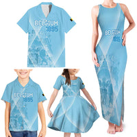 Custom Belgium 1895 Football Family Matching Tank Maxi Dress and Hawaiian Shirt De Rode Duivels Come Together - Wonder Print Shop