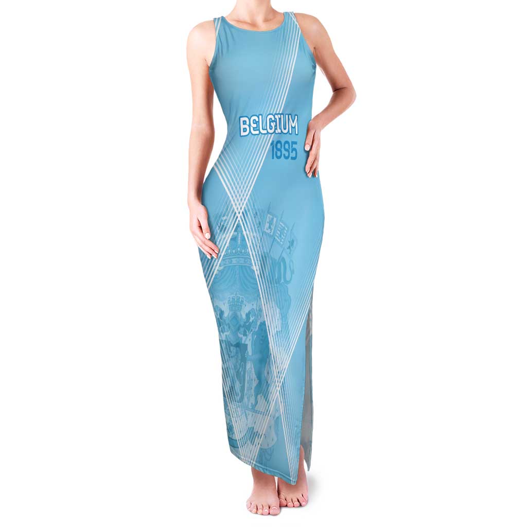 Custom Belgium 1895 Football Family Matching Tank Maxi Dress and Hawaiian Shirt De Rode Duivels Come Together - Wonder Print Shop