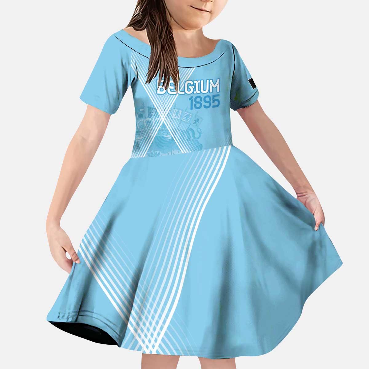 Custom Belgium 1895 Football Kid Short Sleeve Dress De Rode Duivels Come Together - Wonder Print Shop