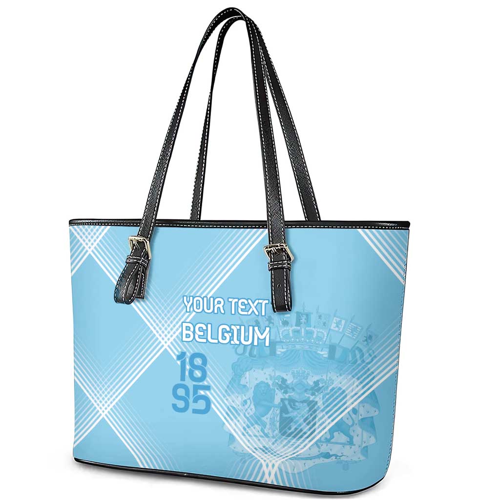 Custom Belgium 1895 Football Leather Tote Bag De Rode Duivels Come Together - Wonder Print Shop
