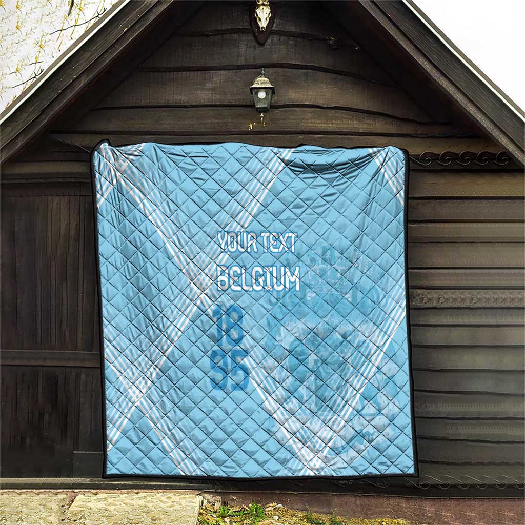 Custom Belgium 1895 Football Quilt De Rode Duivels Come Together - Wonder Print Shop