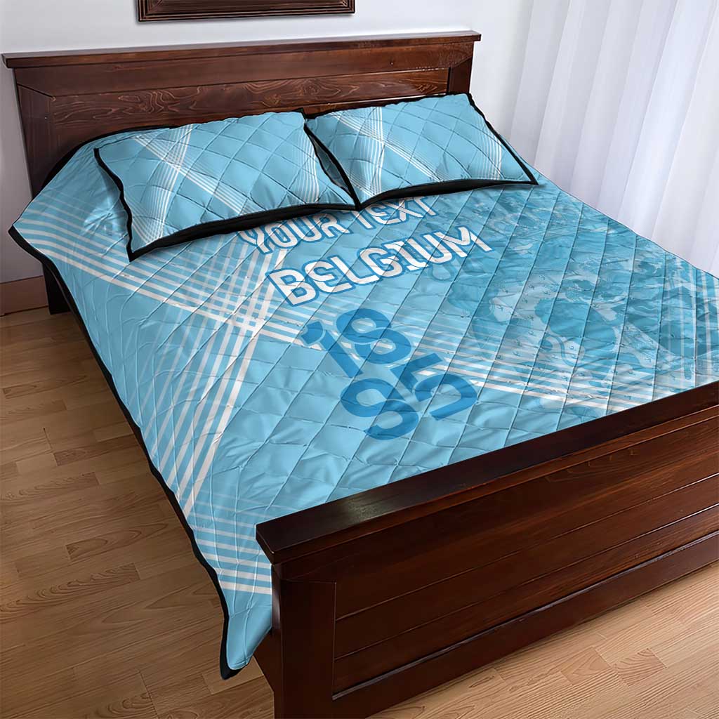 Custom Belgium 1895 Football Quilt Bed Set De Rode Duivels Come Together - Wonder Print Shop