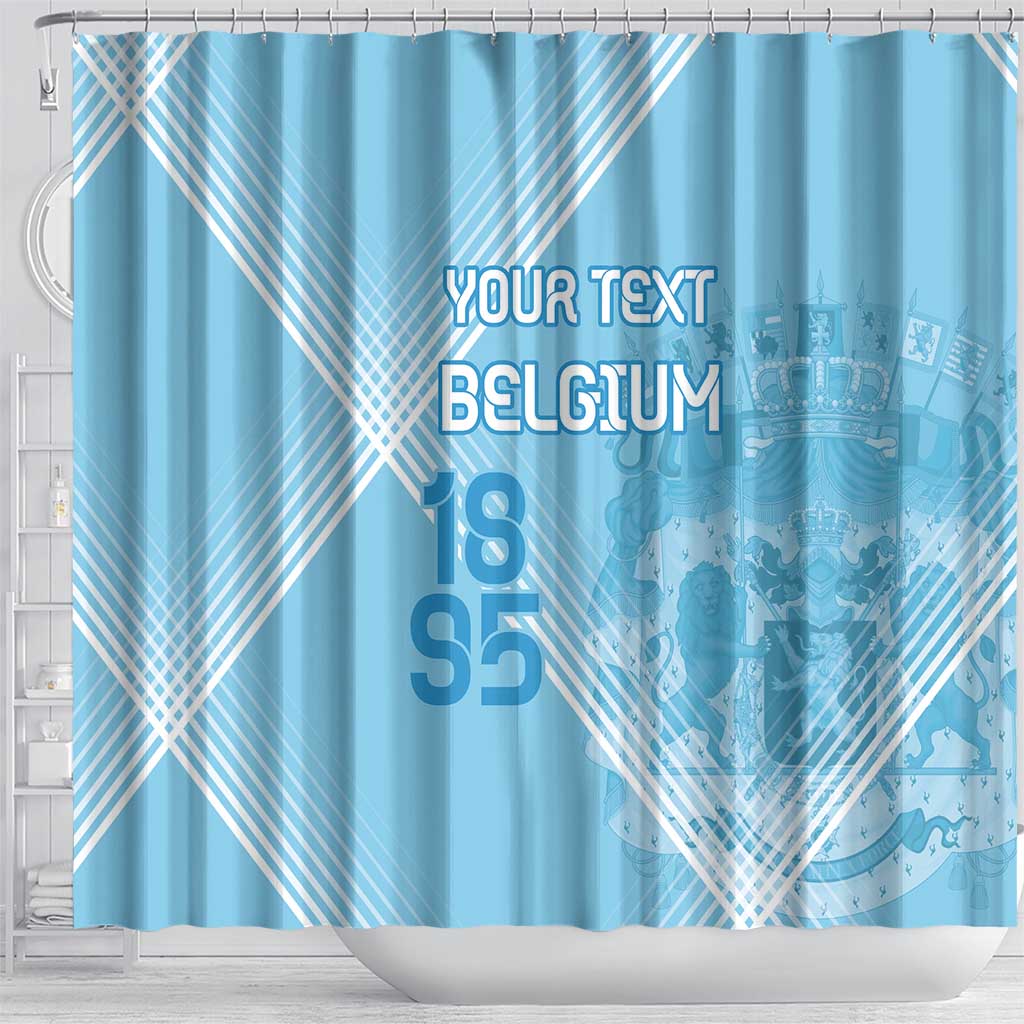 Custom Belgium 1895 Football Shower Curtain De Rode Duivels Come Together
