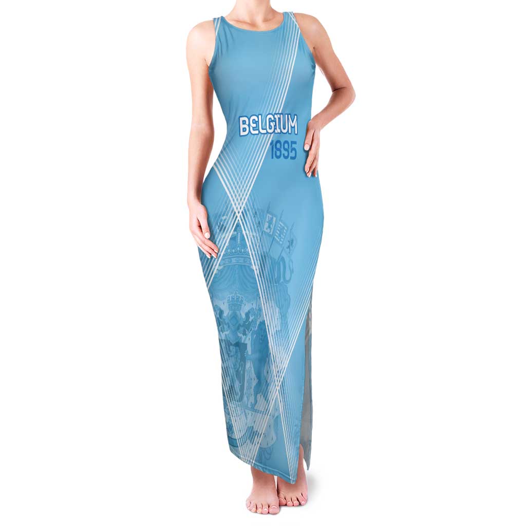 Custom Belgium 1895 Football Tank Maxi Dress De Rode Duivels Come Together - Wonder Print Shop