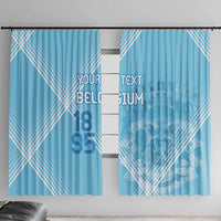 Custom Belgium 1895 Football Window Curtain De Rode Duivels Come Together - Wonder Print Shop