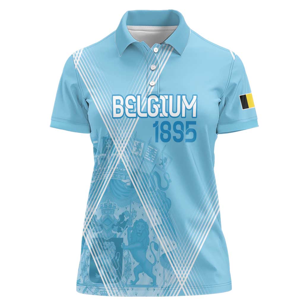 Custom Belgium 1895 Football Women Polo Shirt De Rode Duivels Come Together - Wonder Print Shop