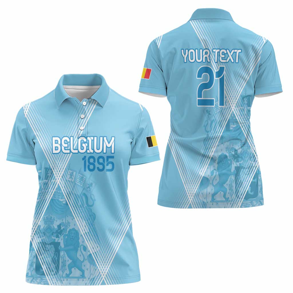 Custom Belgium 1895 Football Women Polo Shirt De Rode Duivels Come Together - Wonder Print Shop