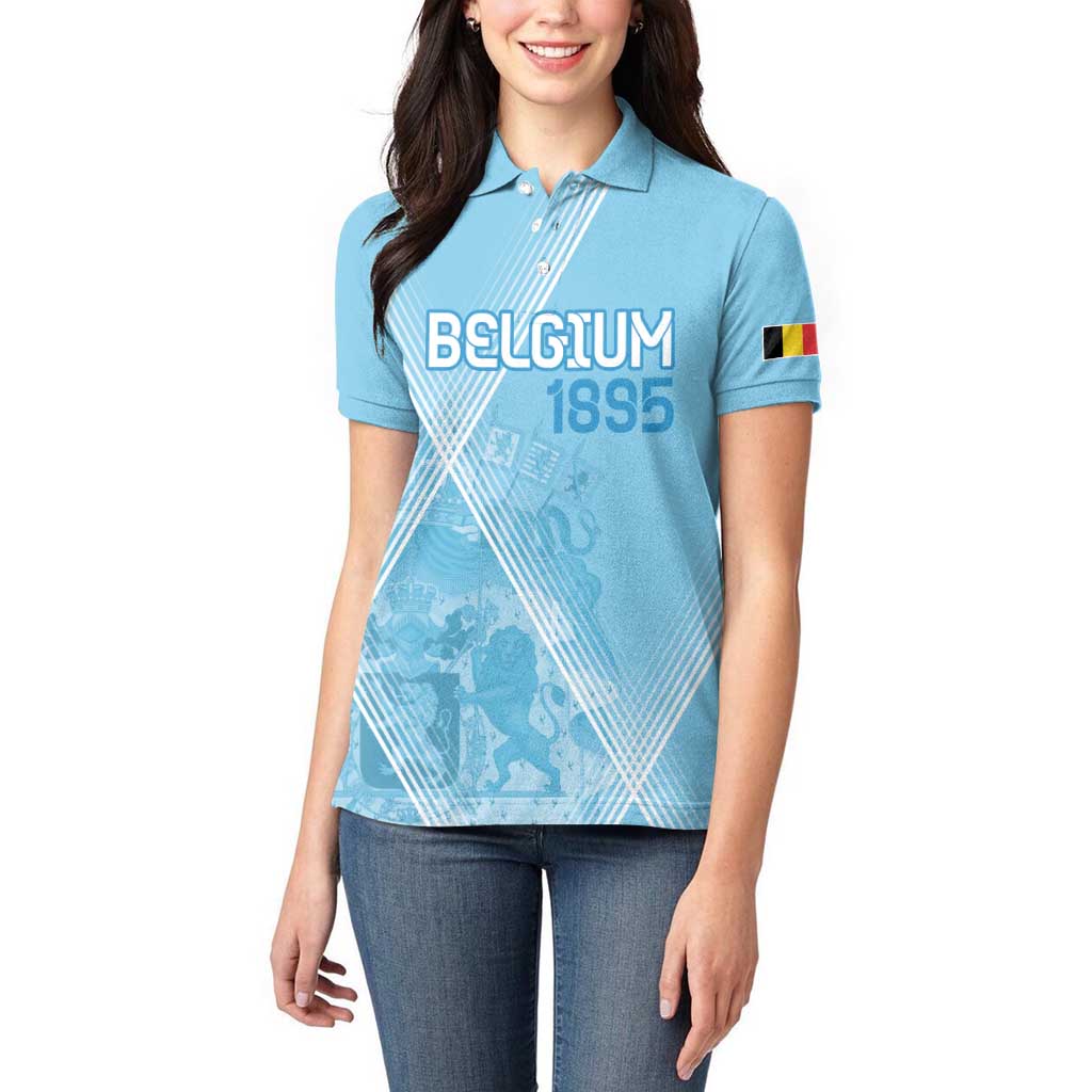 Custom Belgium 1895 Football Women Polo Shirt De Rode Duivels Come Together - Wonder Print Shop