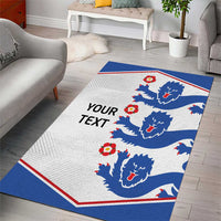 Custom England Football Area Rug Simple Triple Lions LT9 - Wonder Print Shop