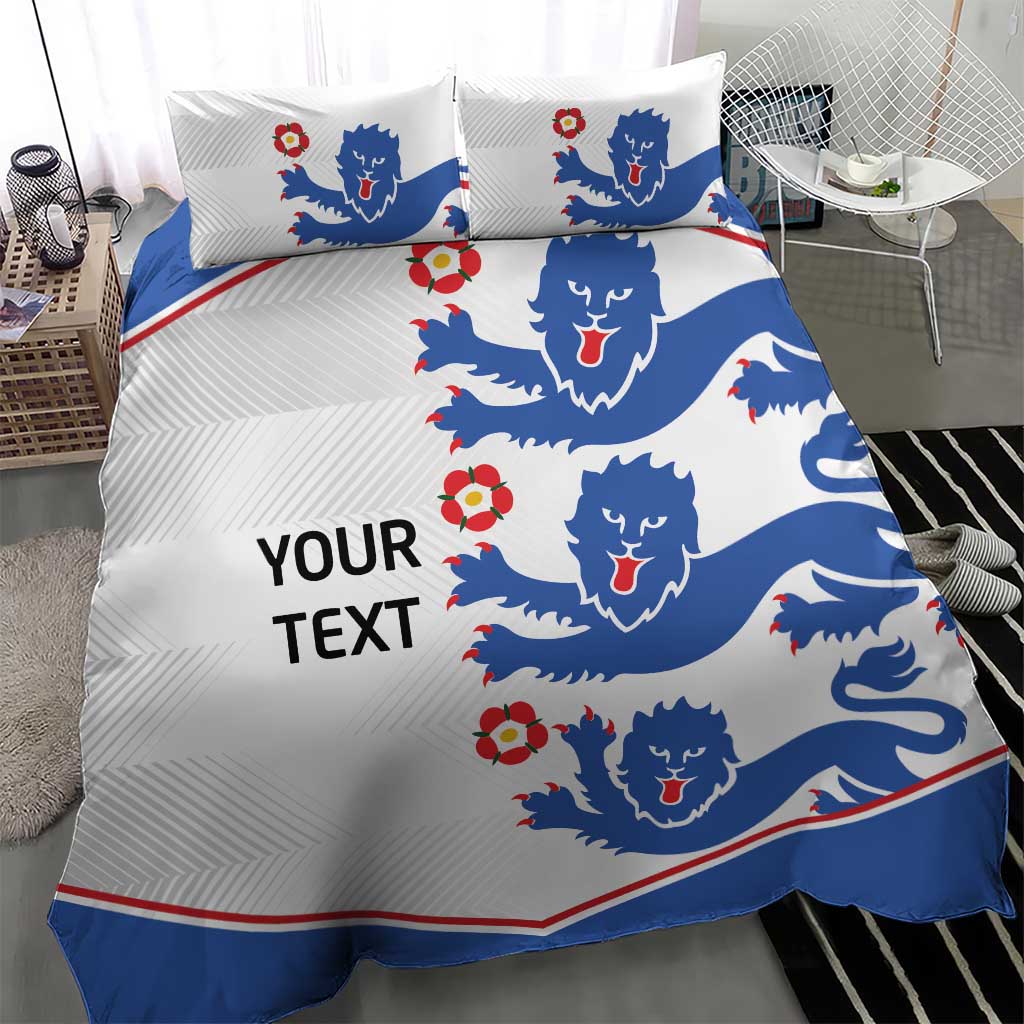 Custom England Football Bedding Set Simple Triple Lions LT9 - Wonder Print Shop