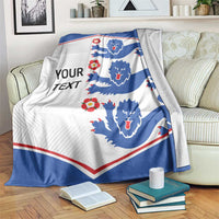 Custom England Football Blanket Simple Triple Lions