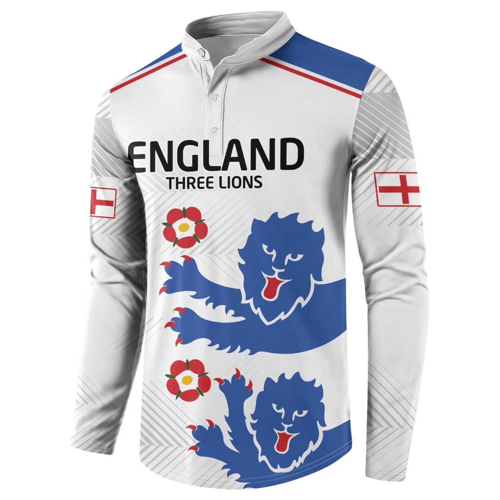 Custom England Football Button Sweatshirt Simple Triple Lions LT9 - Wonder Print Shop