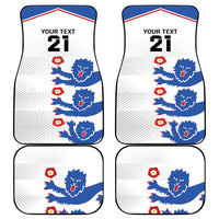 Custom England Football Car Mats Simple Triple Lions LT9 - Wonder Print Shop