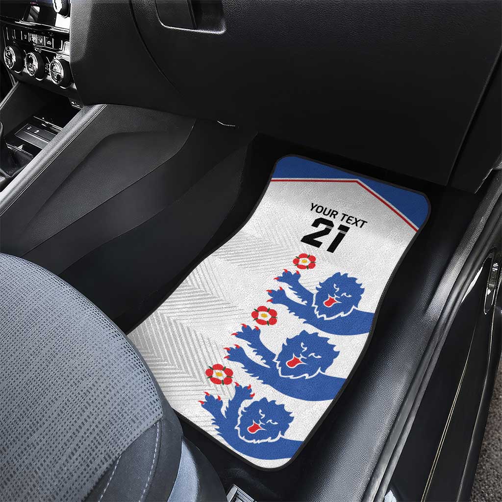 Custom England Football Car Mats Simple Triple Lions LT9 - Wonder Print Shop