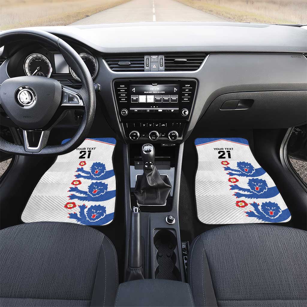 Custom England Football Car Mats Simple Triple Lions LT9 - Wonder Print Shop