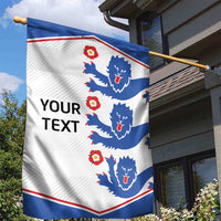 Custom England Football Garden Flag Simple Triple Lions - Wonder Print Shop