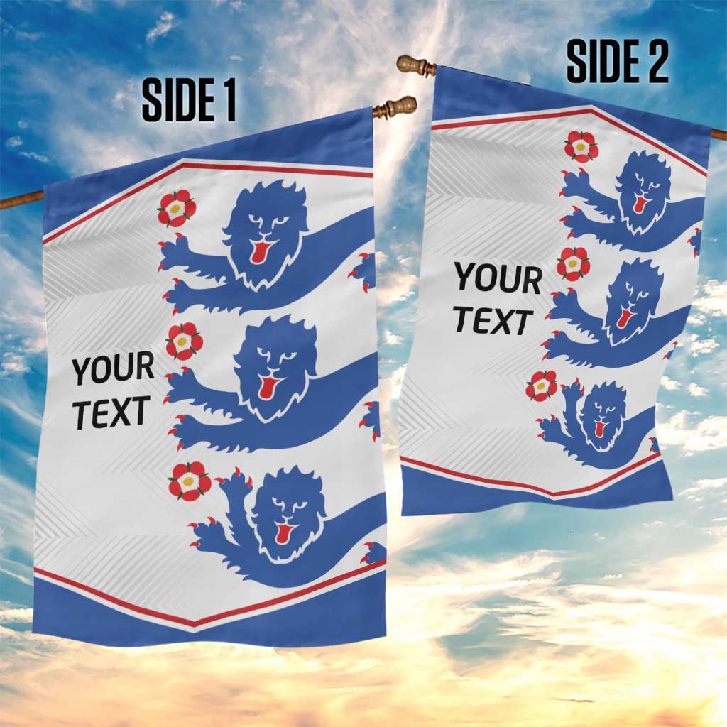 Custom England Football Garden Flag Simple Triple Lions - Wonder Print Shop