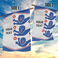 Custom England Football Garden Flag Simple Triple Lions - Wonder Print Shop
