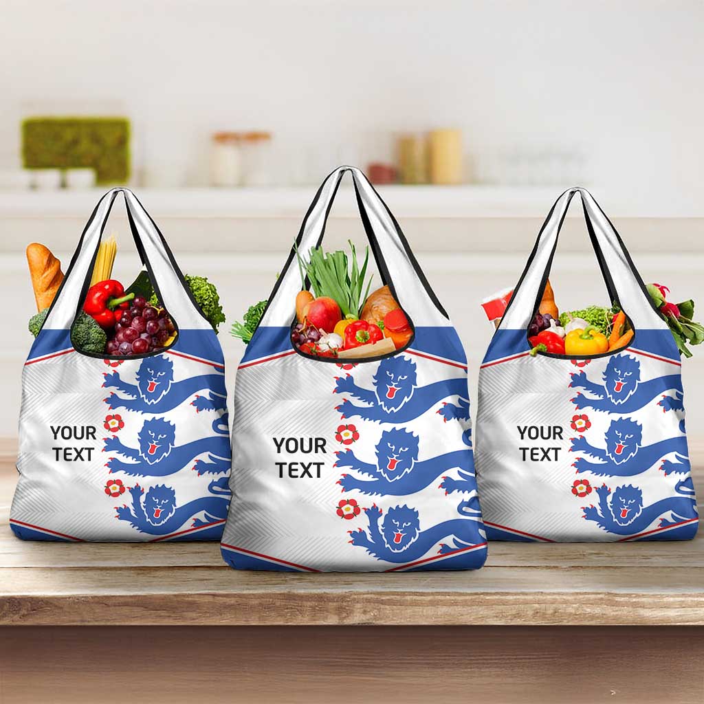 Custom England Football Grocery Bag Simple Triple Lions