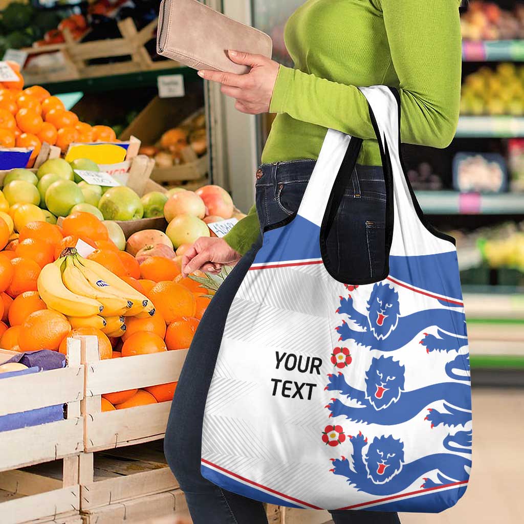 Custom England Football Grocery Bag Simple Triple Lions