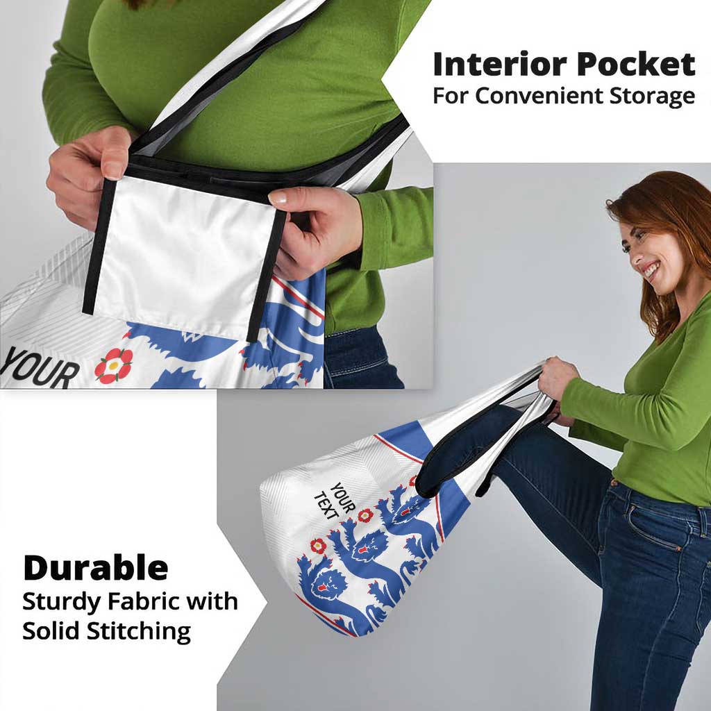 Custom England Football Grocery Bag Simple Triple Lions